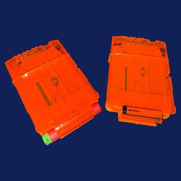 2 Nerf Soft Bullet Reload Clips 9 Clip Set & 50 Sealed Unbranded Bullet Packs - Picture 3 of 4
